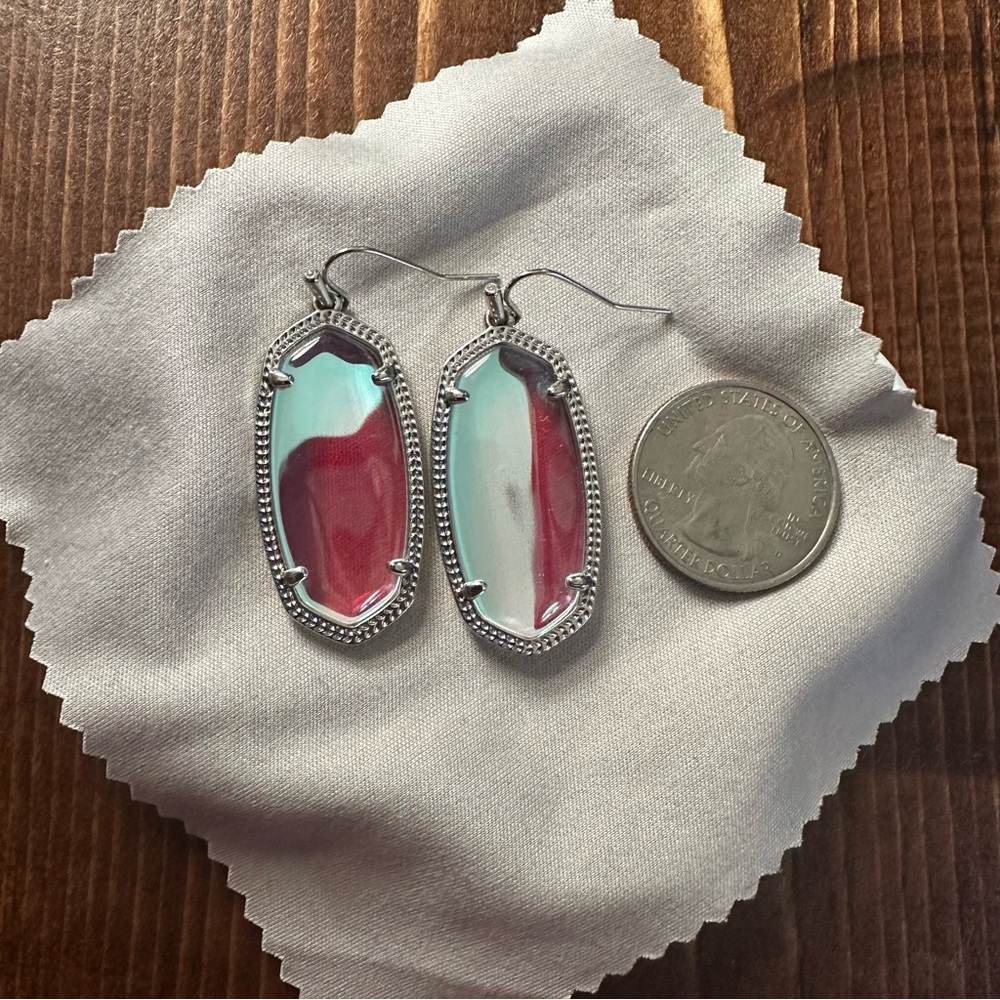 Kendra Scott earrings - Elle silver in Dichroic Glass